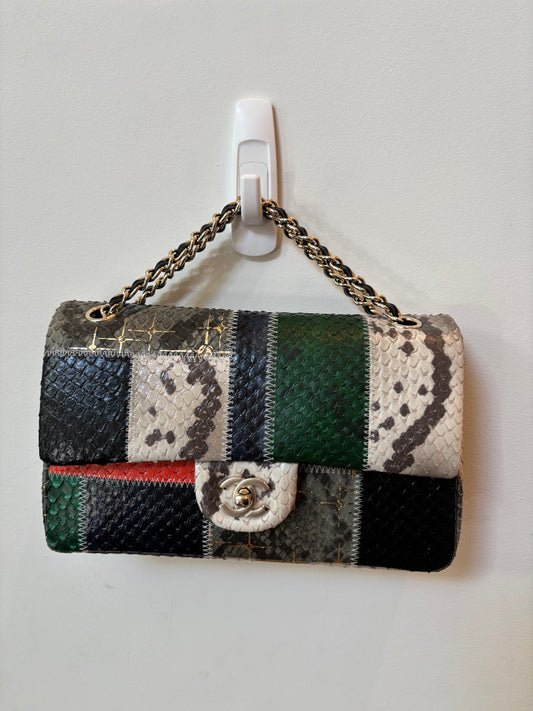 CHANEL Classic Flap Snakeskin Patchwork