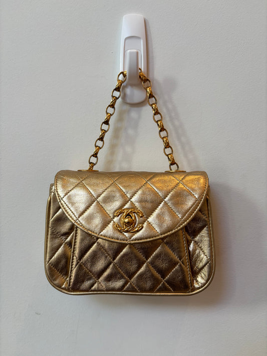 CHANEL Vintage Gold Lambskin